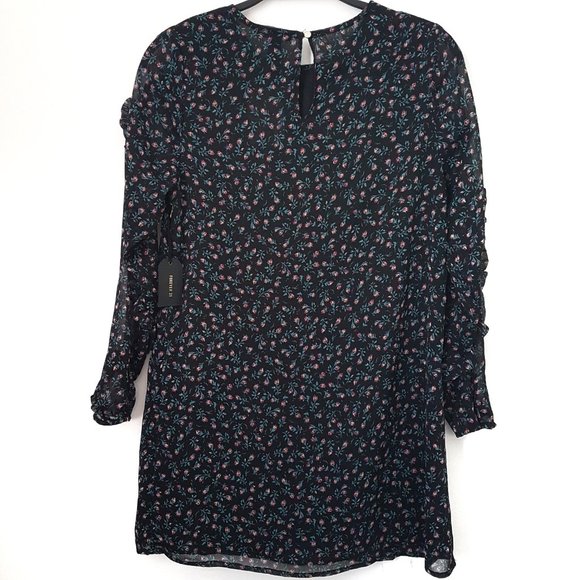 Forever 21 Women Black Floral Blouse Top, Size S - Picture 3 of 10